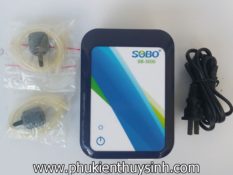 Máy sủi oxy 2 dòng điện AC/DC Sobo SB-3000 Máy sủi oxy 2 dòng điện AC/DC Sobo SB-3000